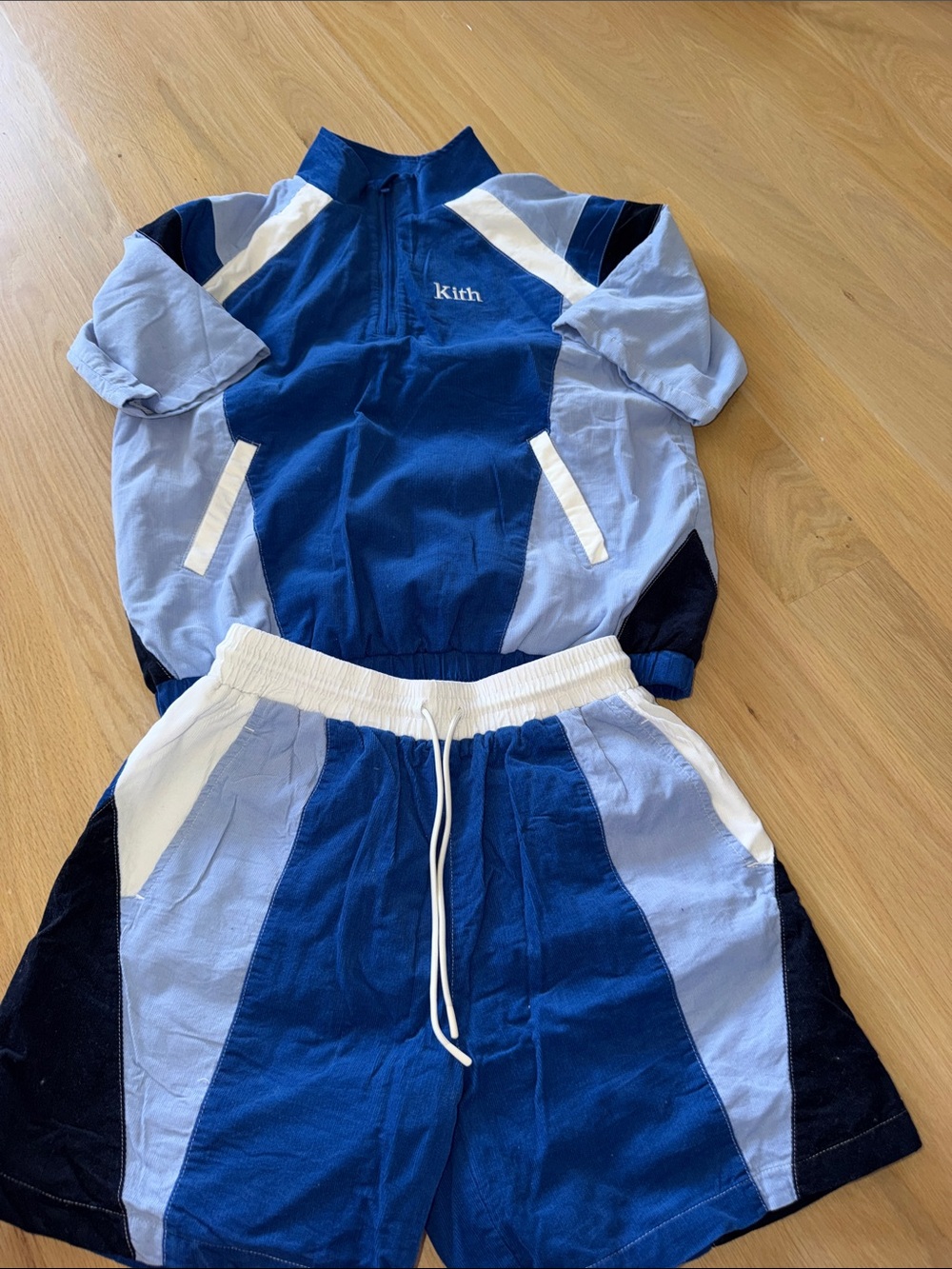 Kith Blue and Light Blue Colorblock Athletic Dress-Style Set